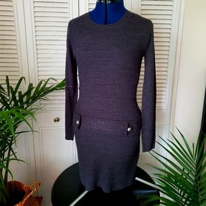 Grey sweater dress